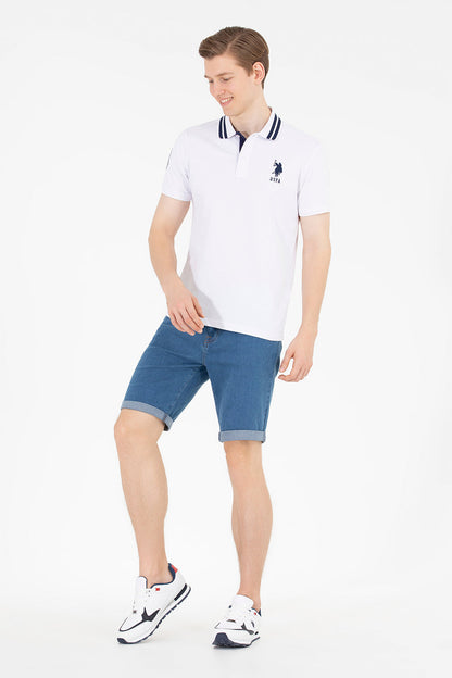 White Short Sleeve Polo Shirt