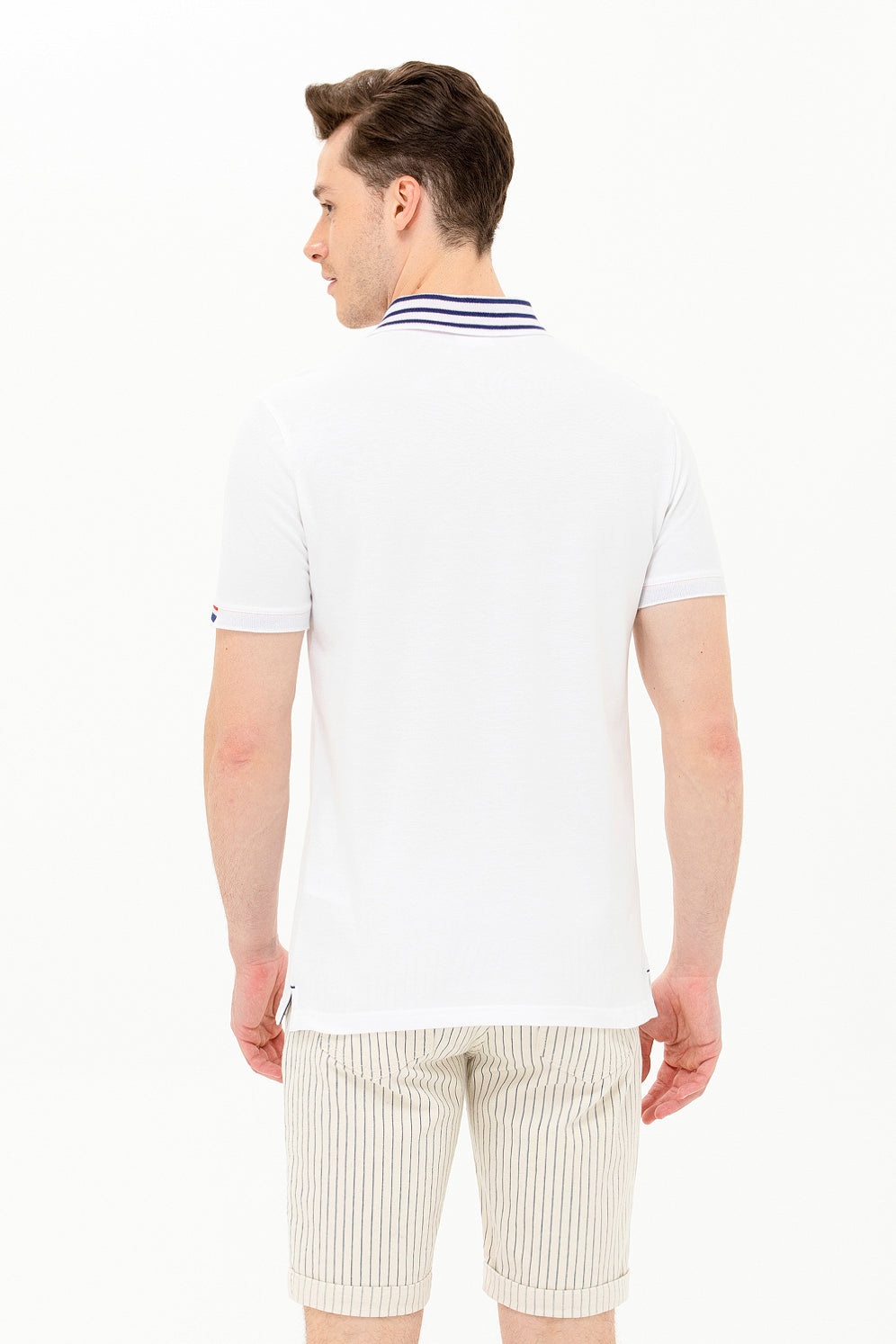 White Short Sleeve Polo Shirt