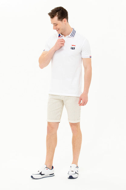 White Short Sleeve Polo Shirt