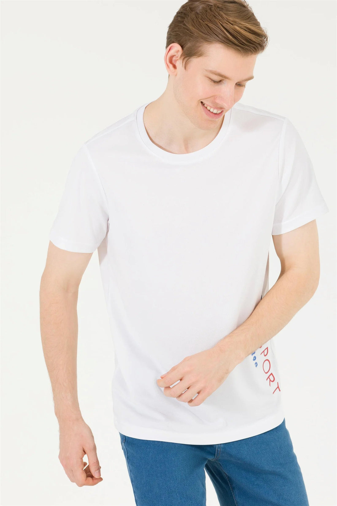White Short Sleeve Round Neck T-Shirt
