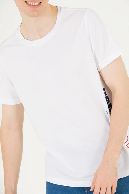 White Short Sleeve Round Neck T-Shirt