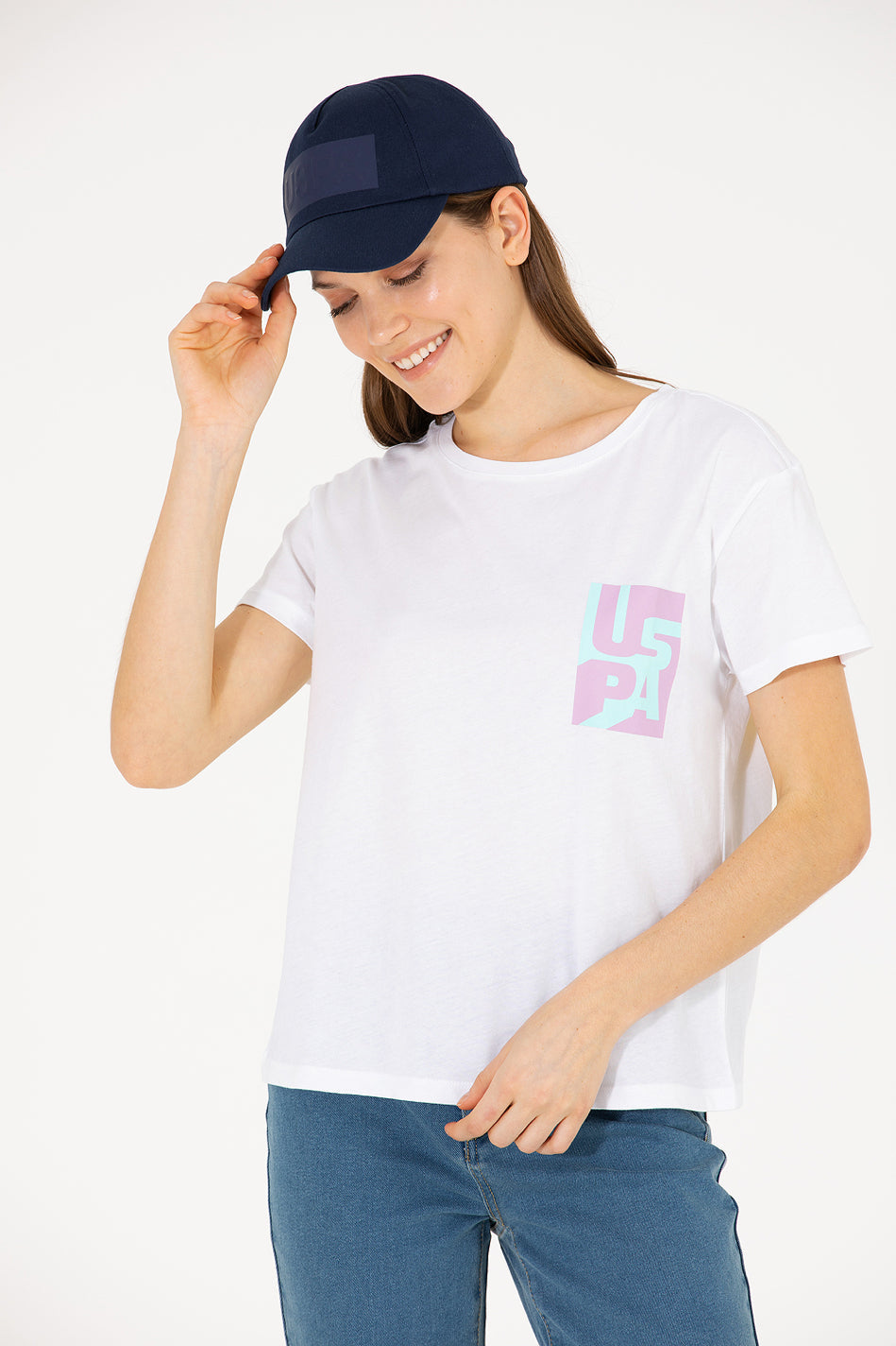 White Short Sleeve T-Shirt With Graphics