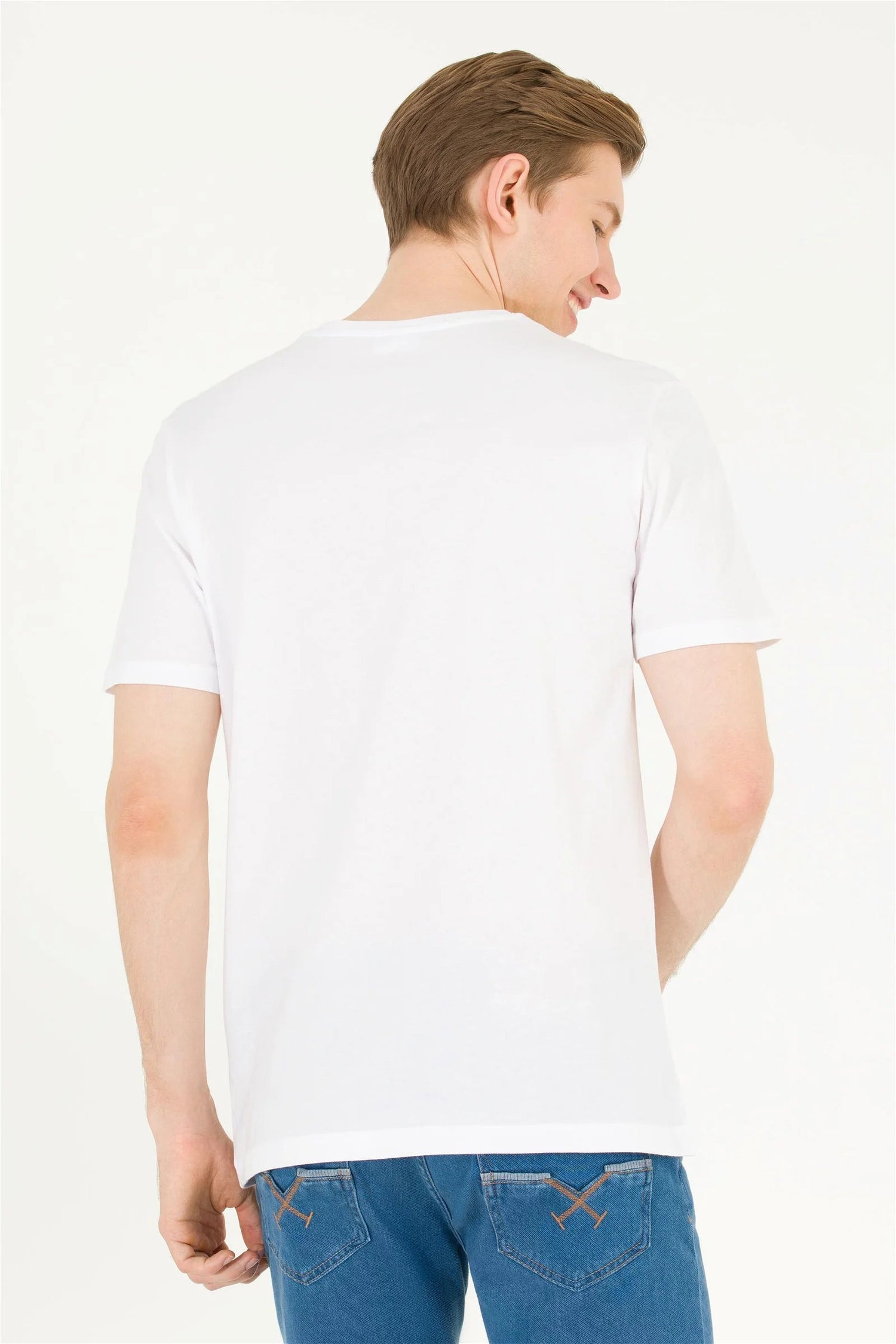 White Short Sleeve V-Neck T-Shirt