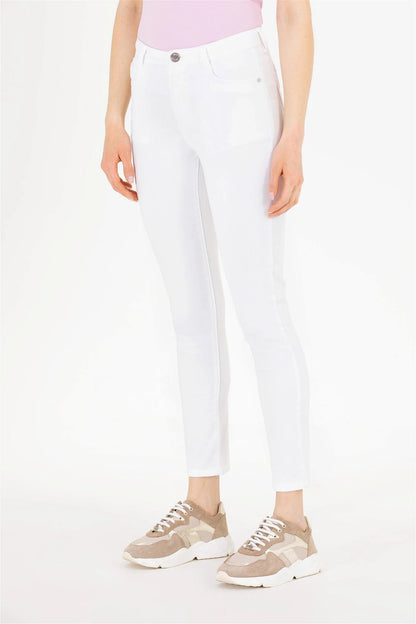 White Skinny Fit Chino Trousers