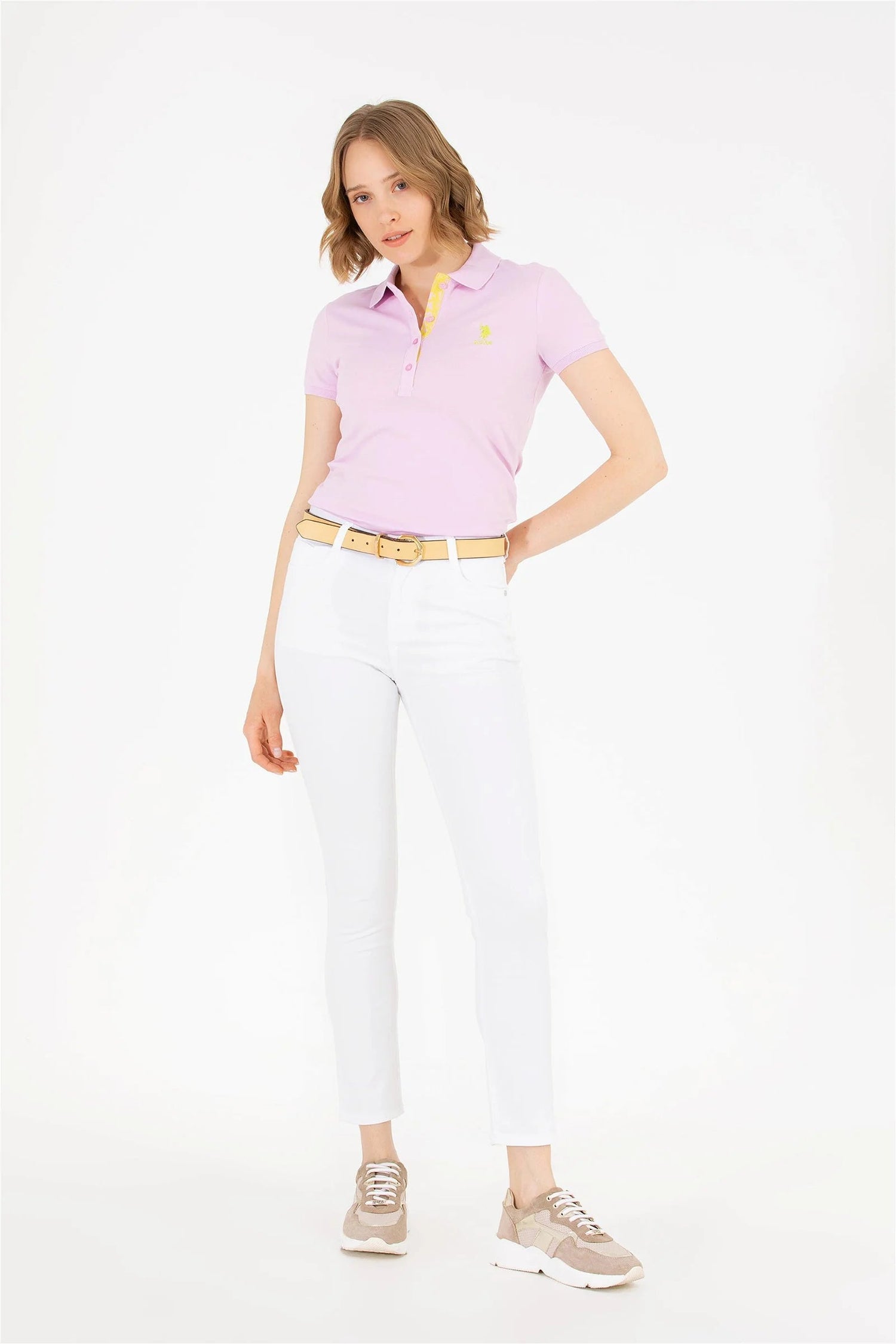 White Skinny Fit Chino Trousers