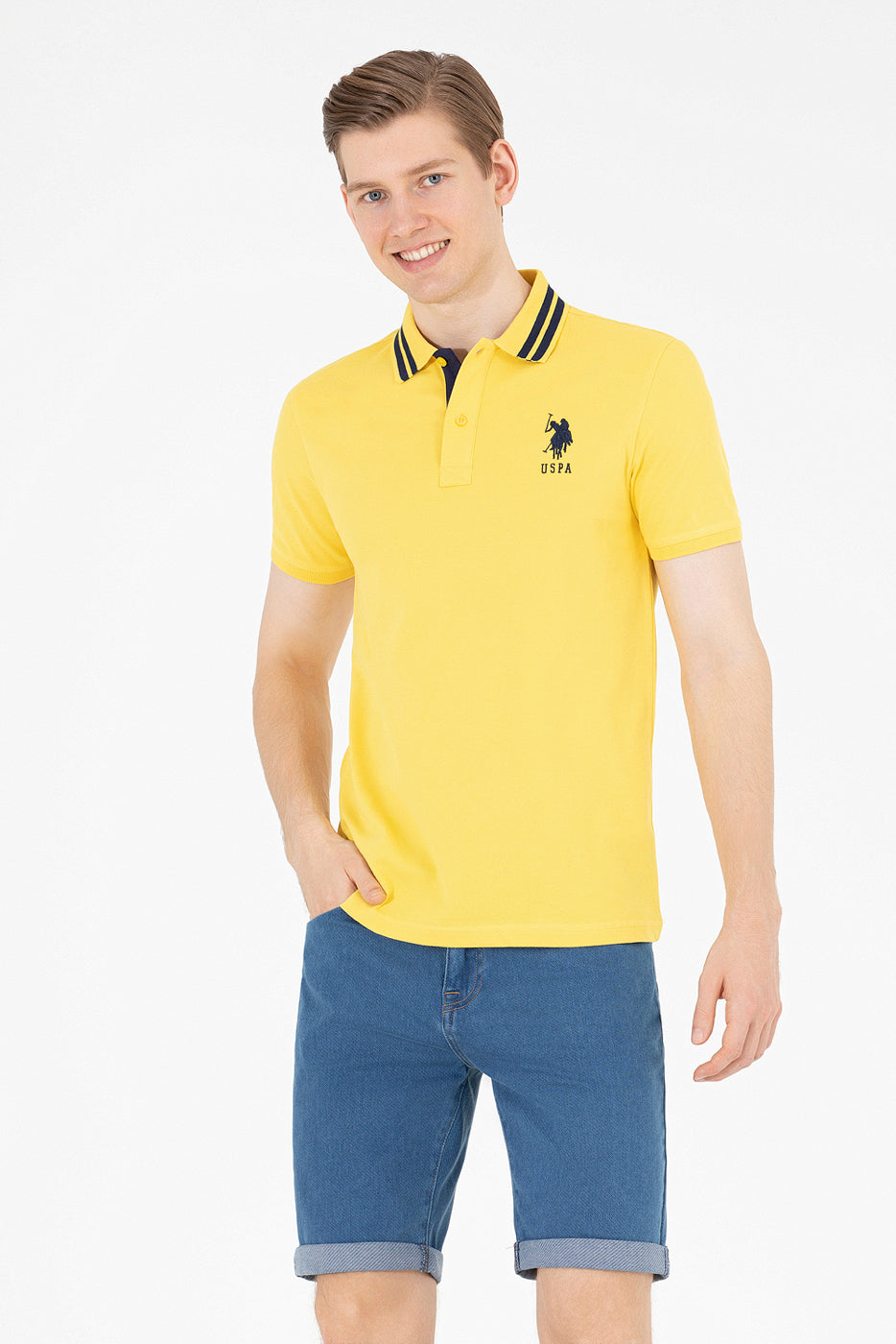 Yellow Short Sleeve Polo Shirt