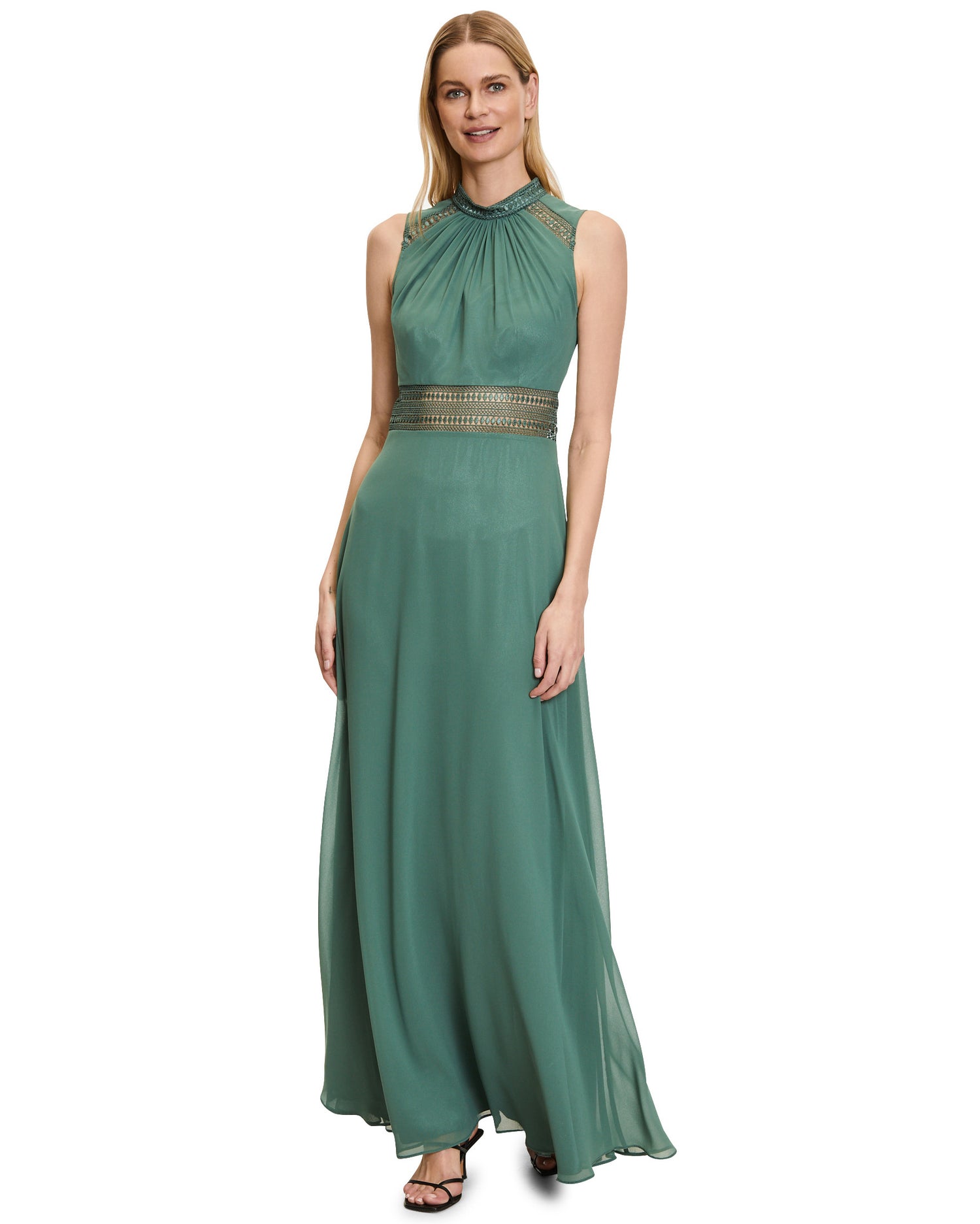 Green Dress Long Without Sleeve