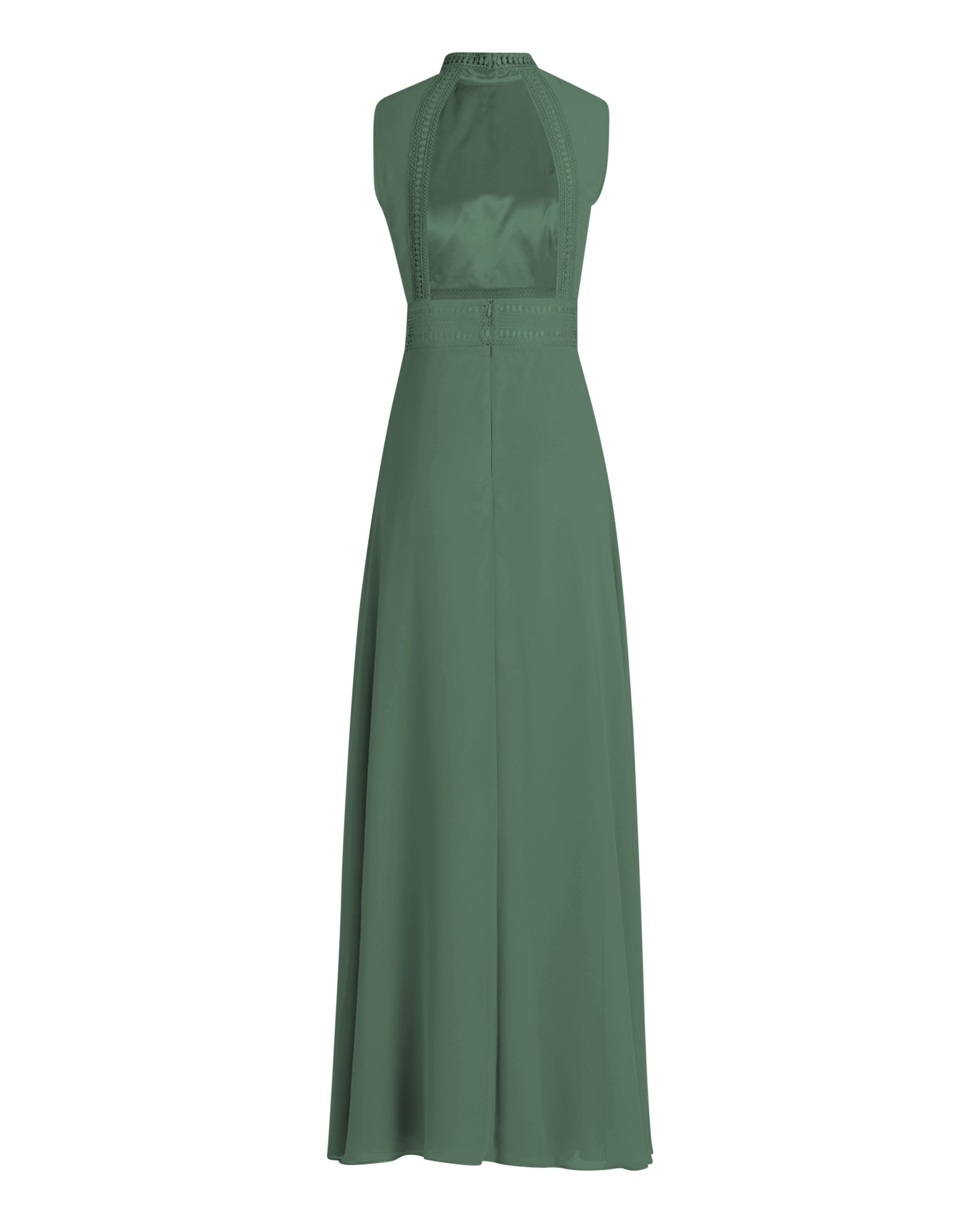 Green Dress Long Without Sleeve