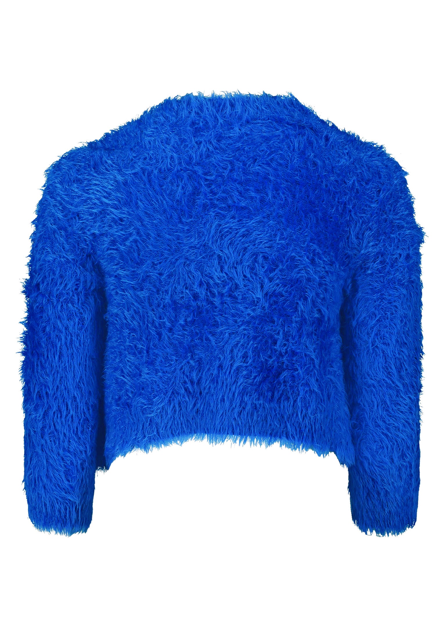 Blue Cropped Faux Fur Cardigan_0244-4565_8325_06