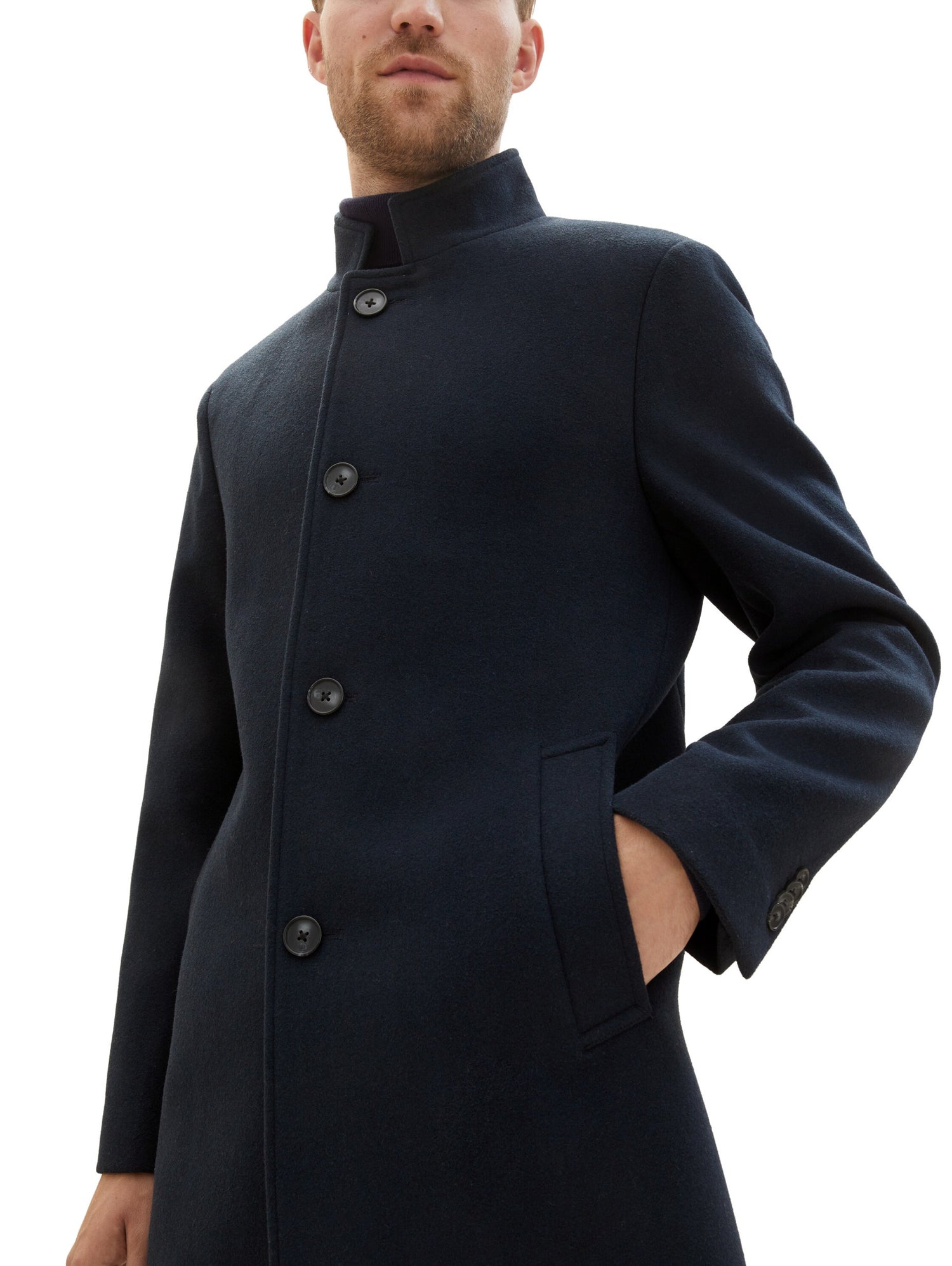 High Collar Button Coat_1037337_10668_03