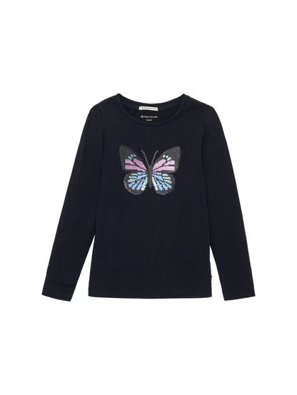 Sequins Longsleeve T-Shirt_1037421_10668_01