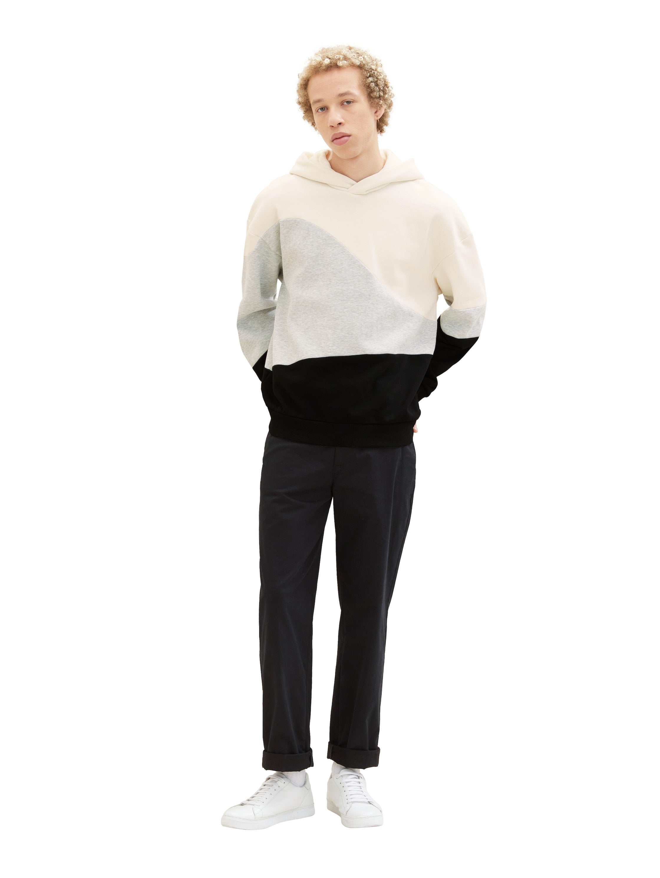Relaxed Colorblock Hoodie_1037604_12906_03
