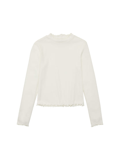 Cropped Rib Longsleeve T-Shirt_1037710_12906_01