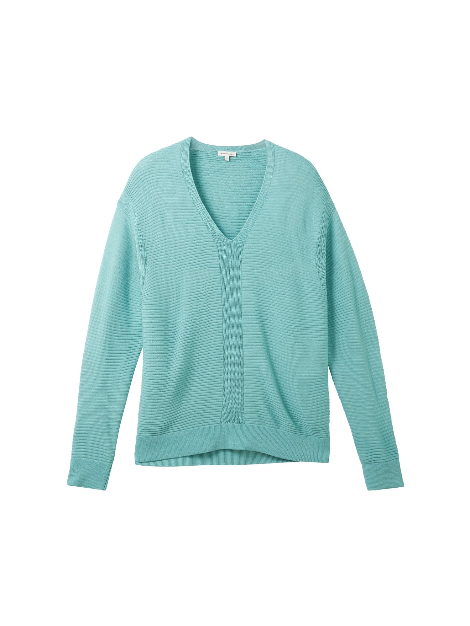 Knit Rib V Neck Pullover_1037752_10426_01