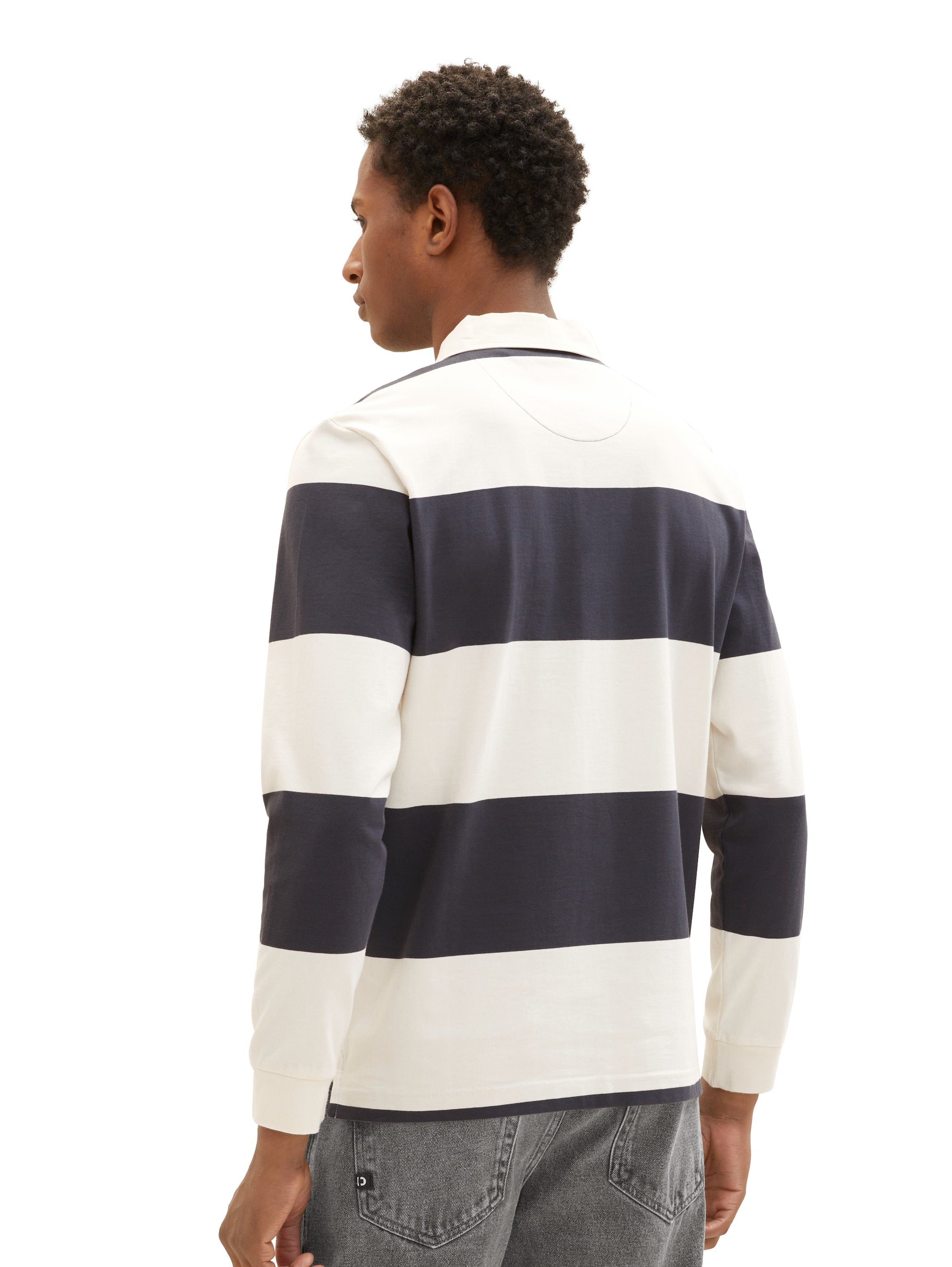 Long Sleeve Polo Shirt With Stripe Design_1037795_32572_04