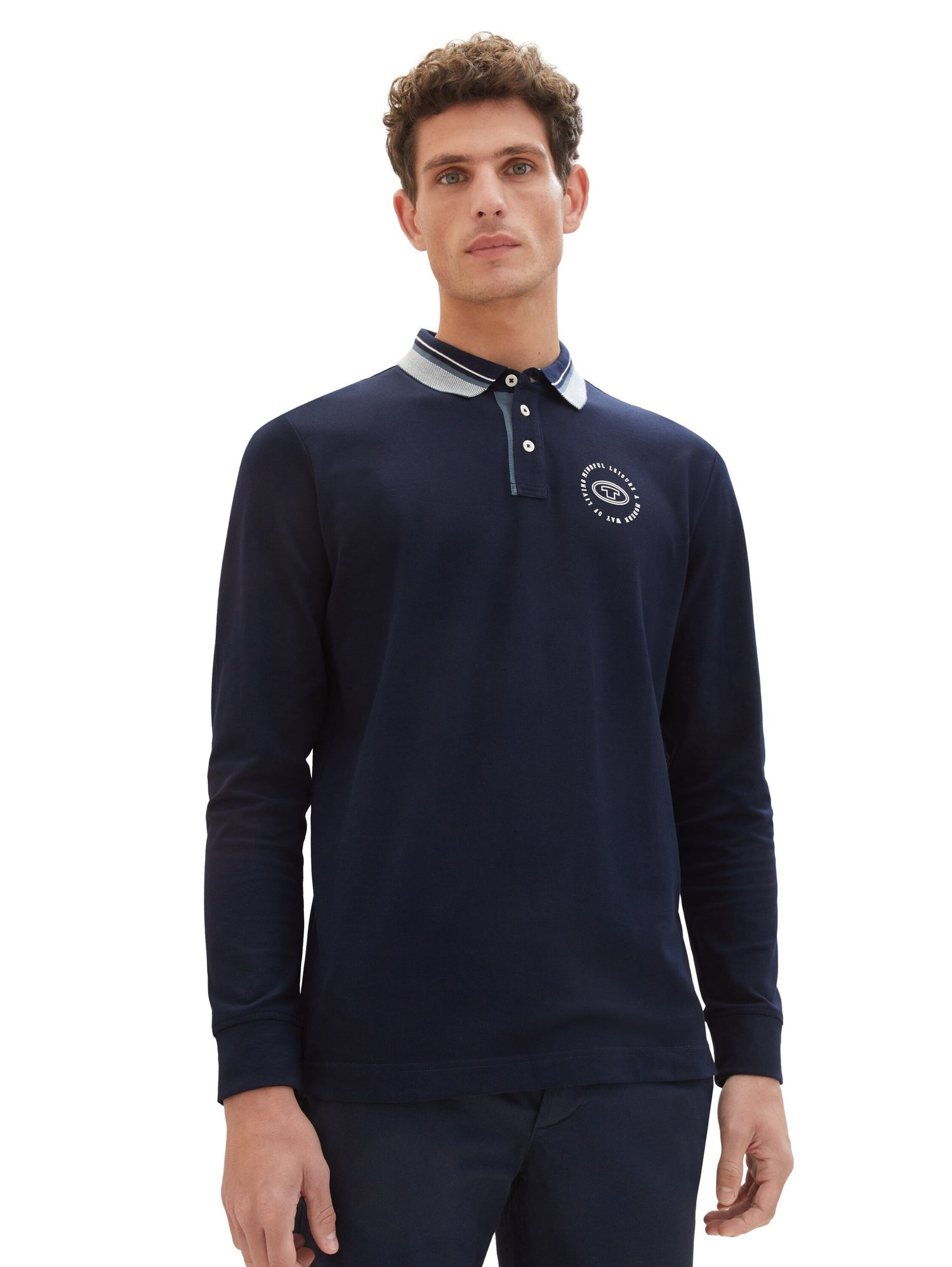 Long Sleeve Polo Shirt With Logo_1037813_10668_02