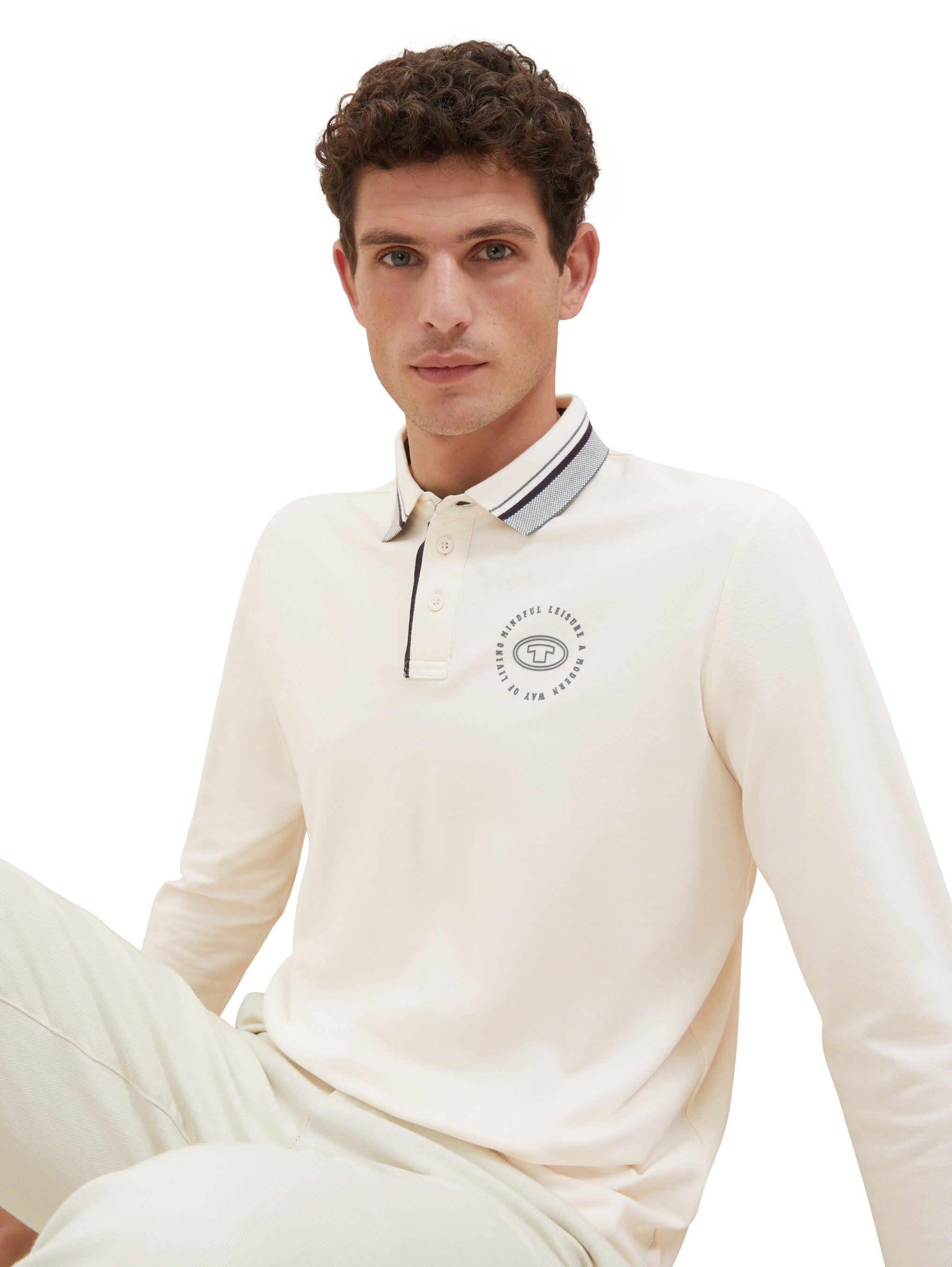 Long Sleeve Polo Shirt With Logo_1037813_18592_02