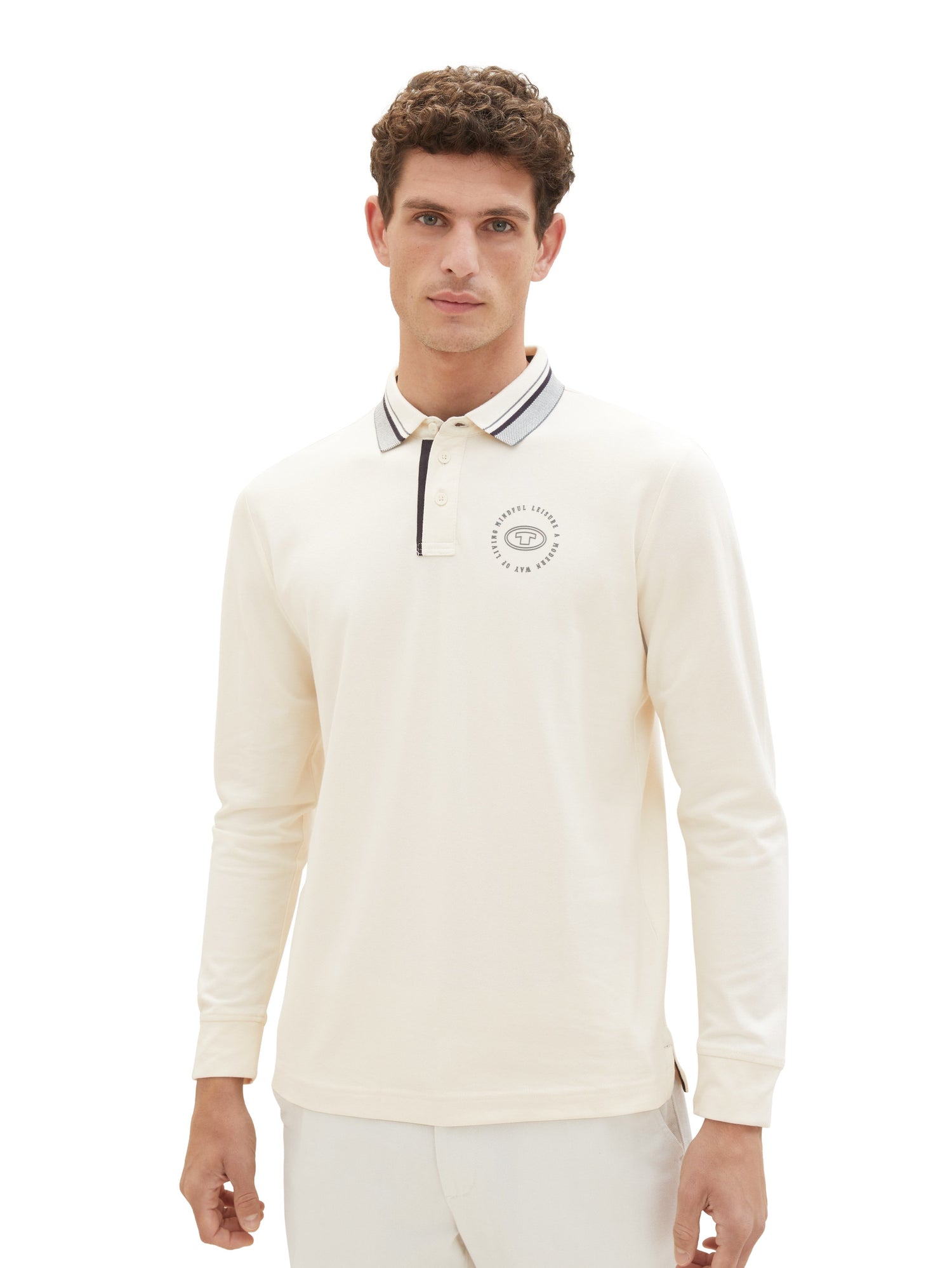 Long Sleeve Polo Shirt With Logo_1037813_18592_05