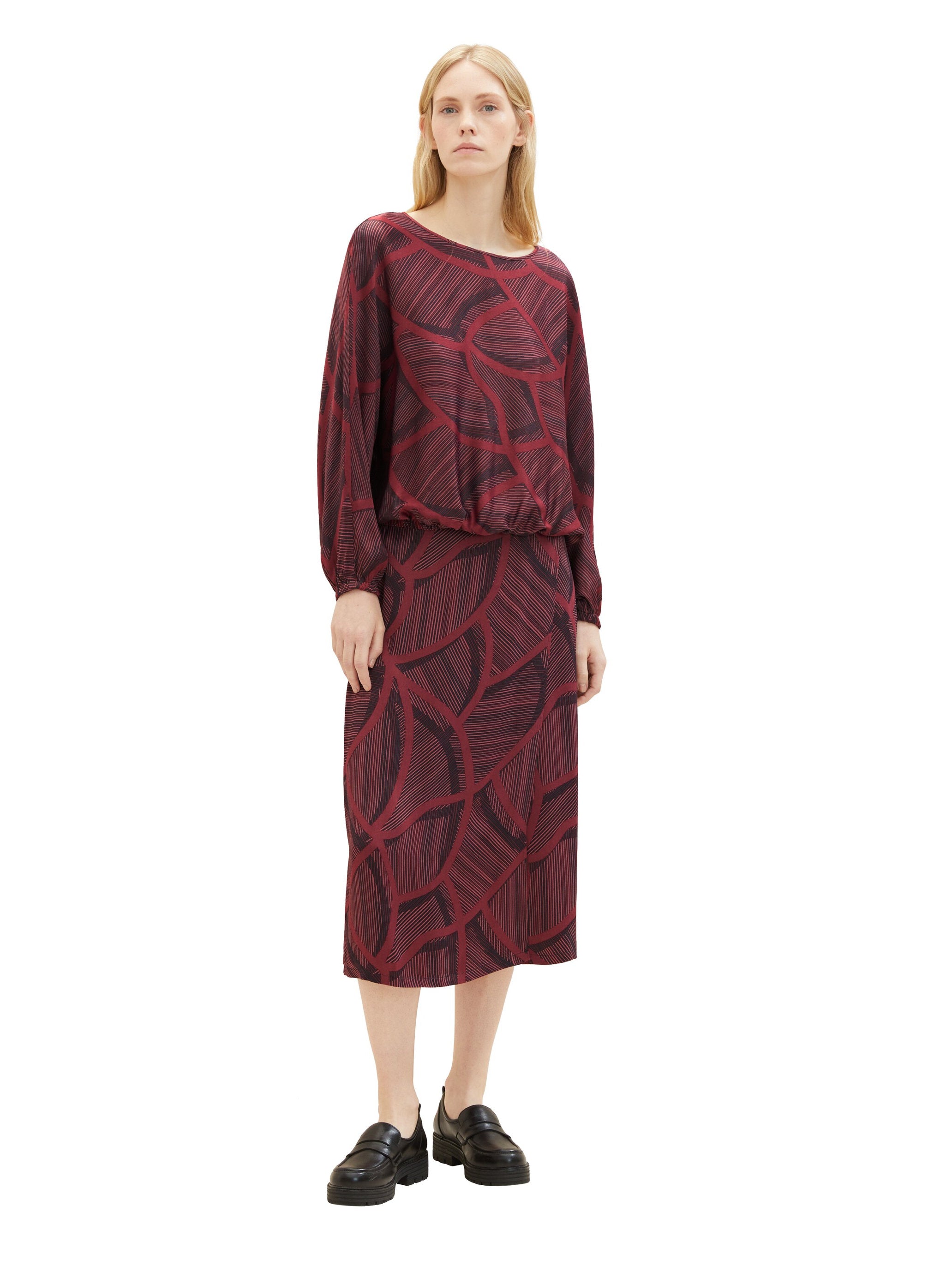 Printed Blouse With Balloon Sleeves_1037896_32363_03