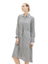 Long Sleeve Striped Knee Length Dress_1037932_32595_02