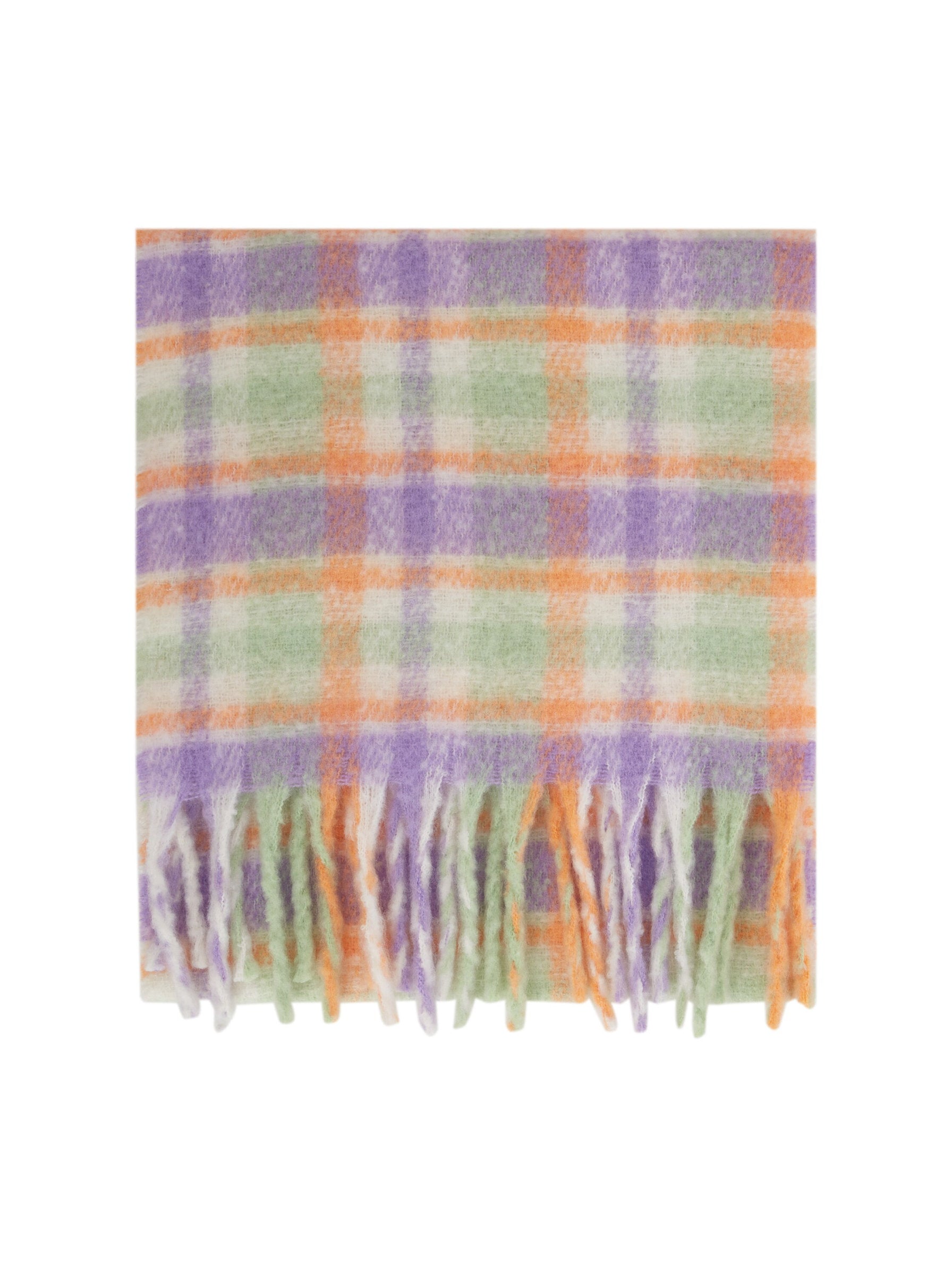 Fringed Checkered Scarf_1038075_32561_04