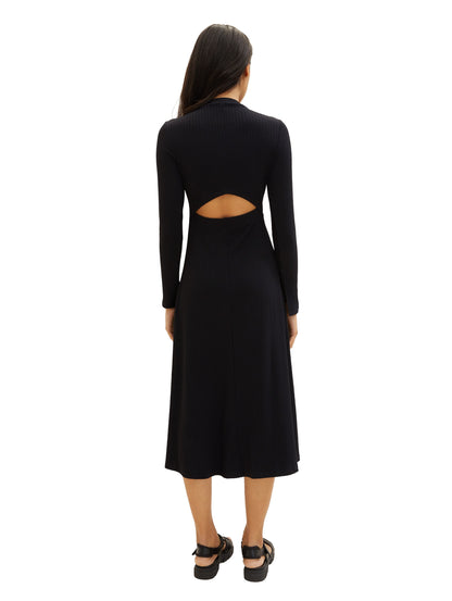 Long Sleeve Midi Dress With Back Cut Out_1038140_14482_04