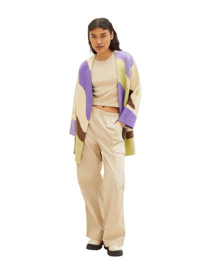 Slip On Cardigan With Colorful Design_1038159_32504_03