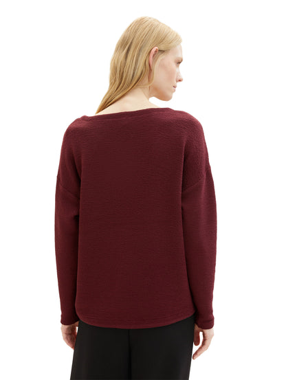 Long Sleeve T Shirt With Wide Round Neckline_1038177_10308_04