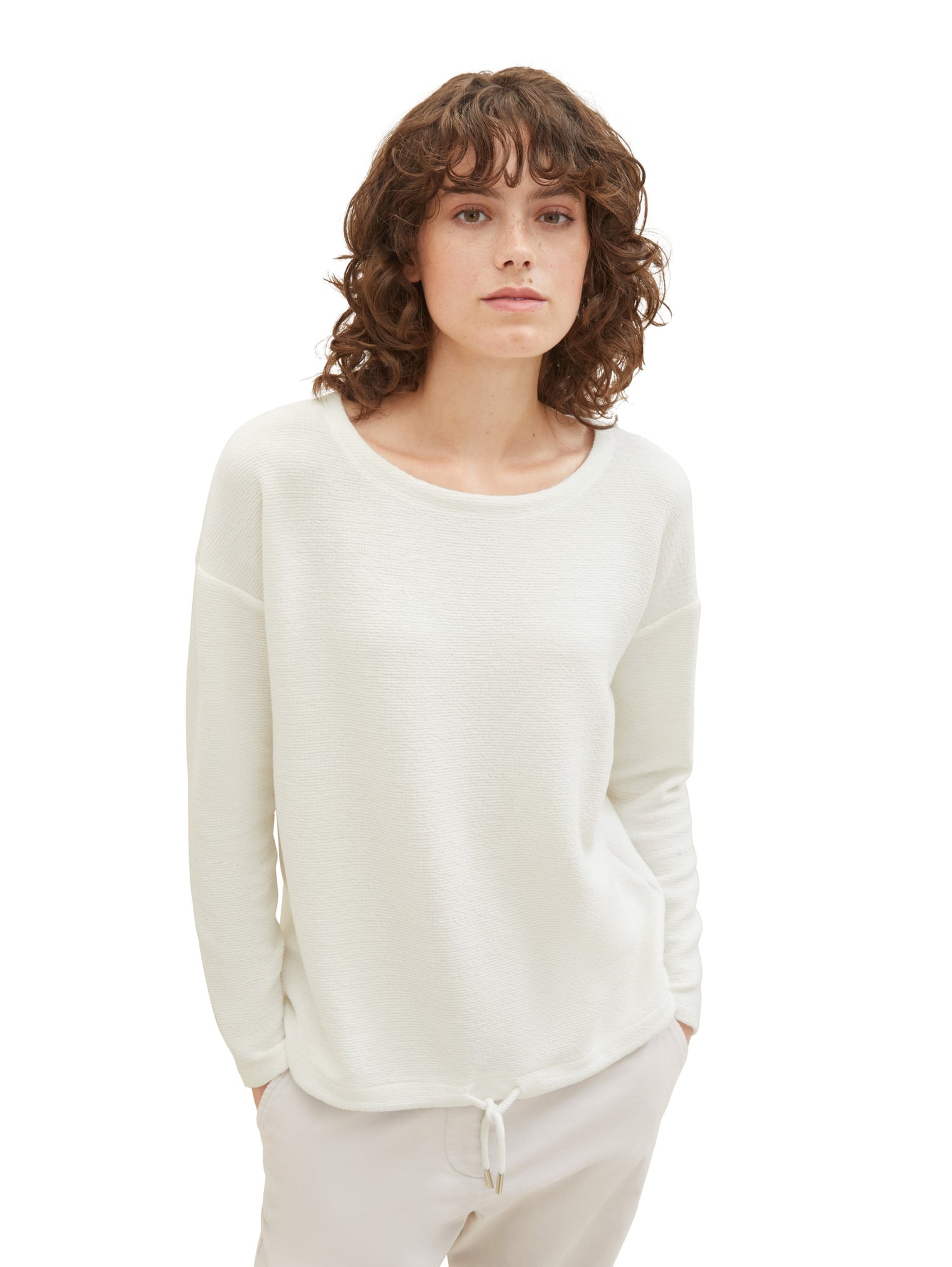 Long Sleeve T Shirt With Wide Round Neckline_1038177_10315_02