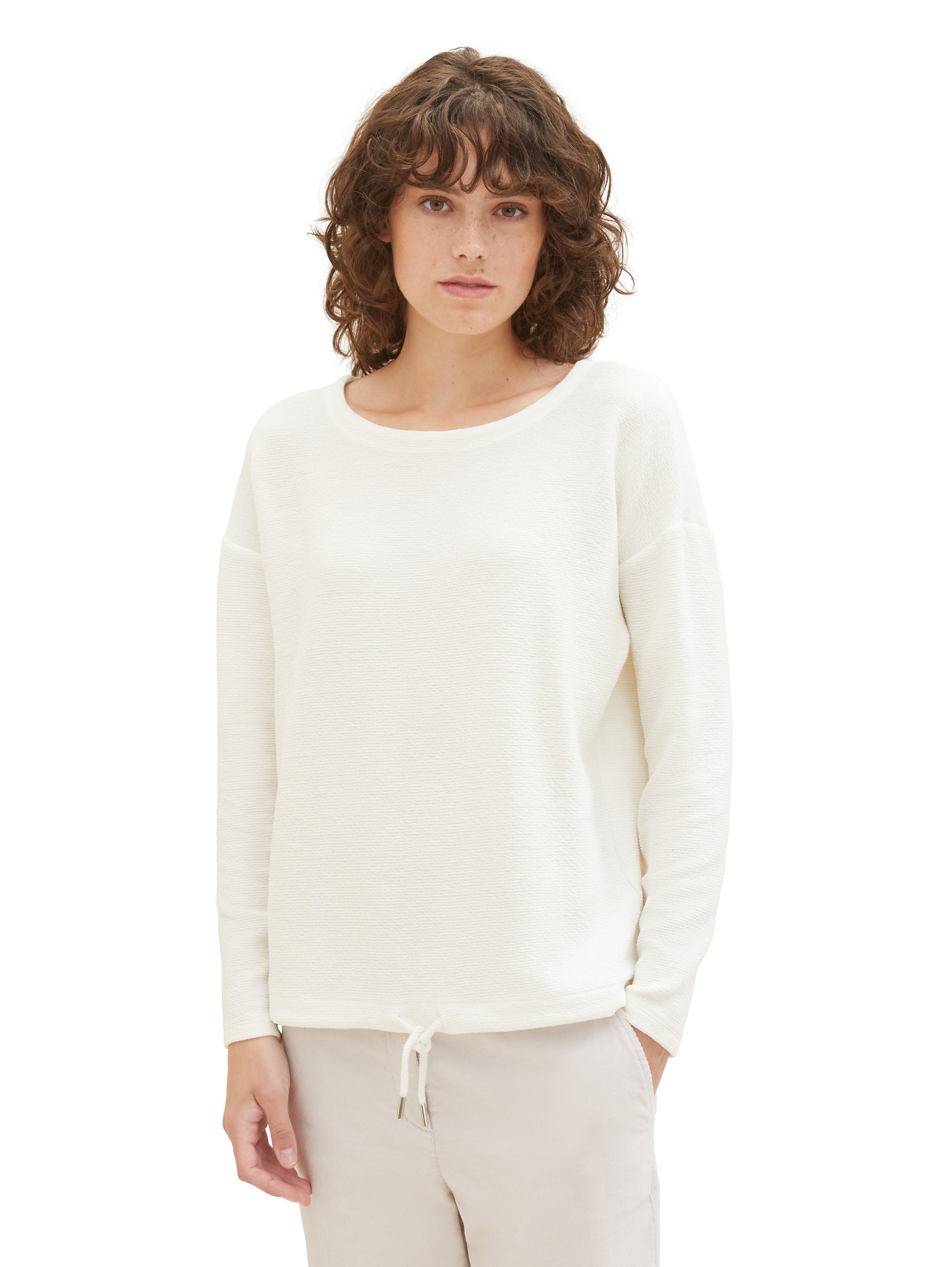 Long Sleeve T Shirt With Wide Round Neckline_1038177_10315_06