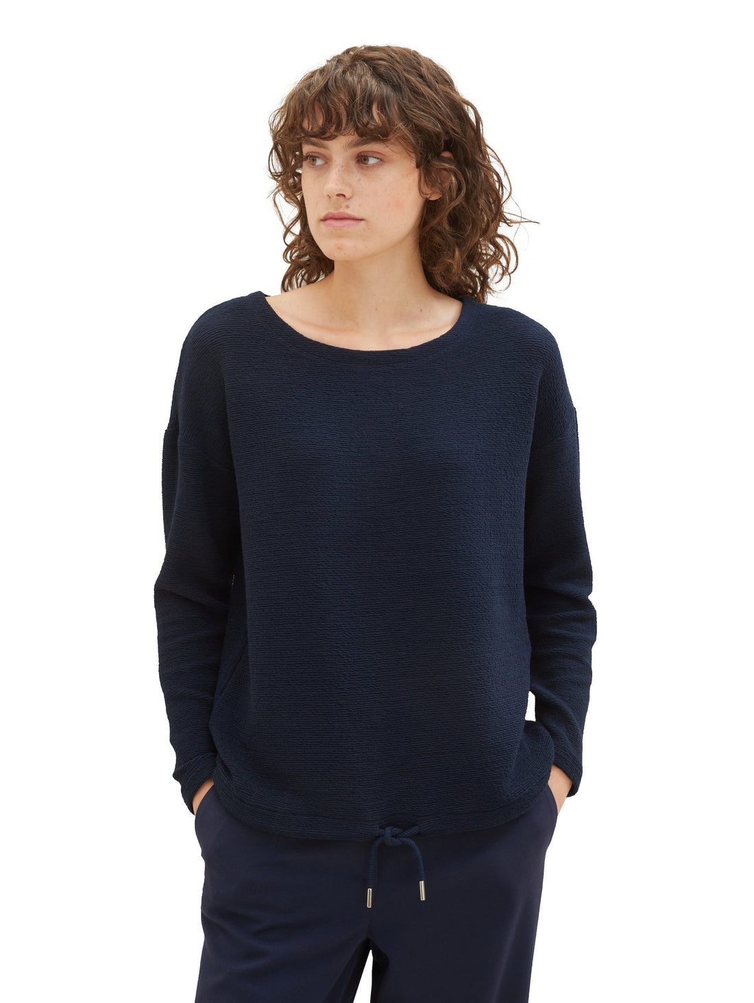 Long Sleeve Sweatshirt With Adjustable Hem_1038177_10668_05