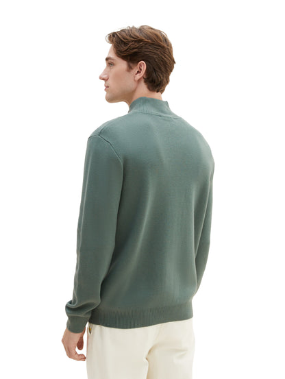 Knitted Sweater With Quarter Zip_1038197_19643_04