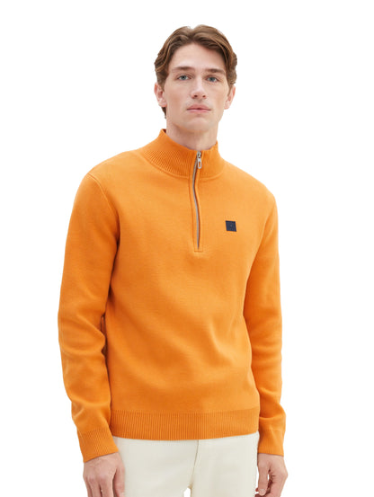 Knitted Sweater With Quarter Zip_1038197_32243_05