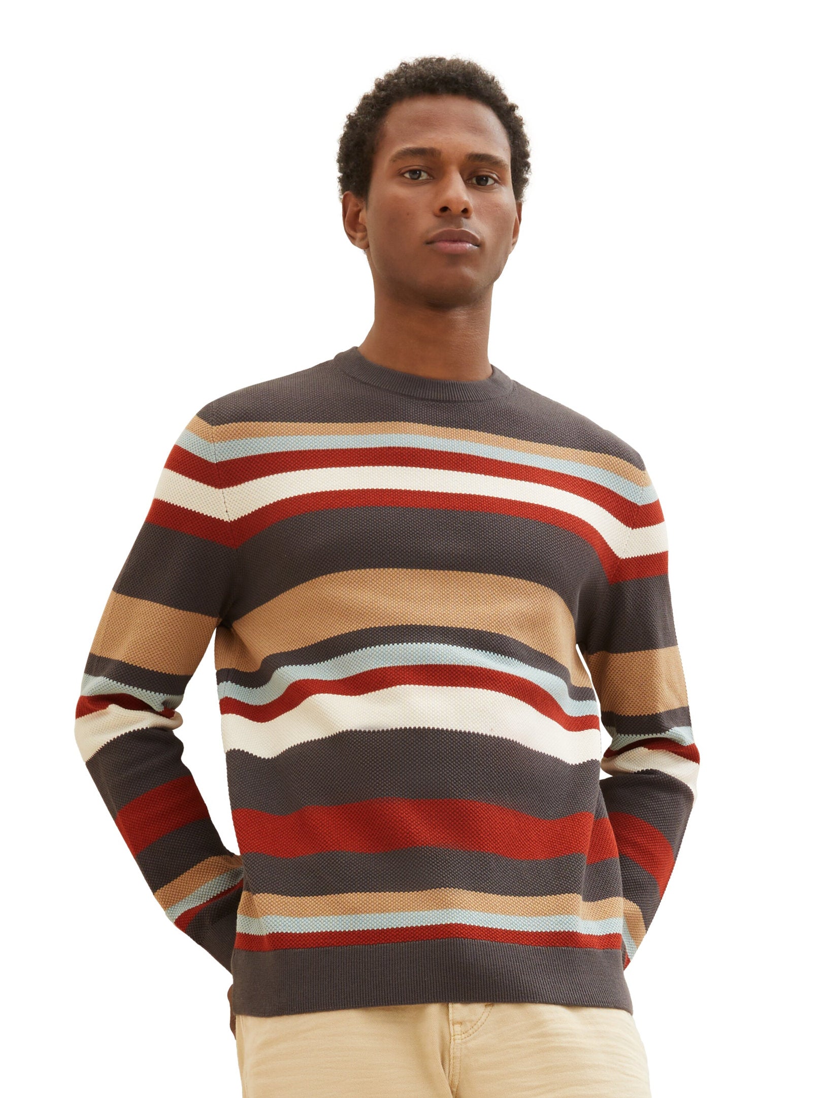 Striped Pullover With Round Neckline_1038200_32758_02
