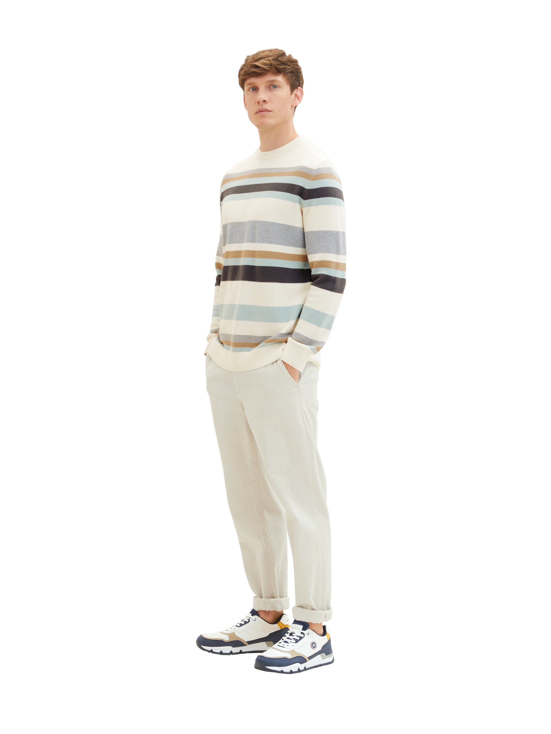 Striped Pullover With Round Neckline_1038200_32760_02