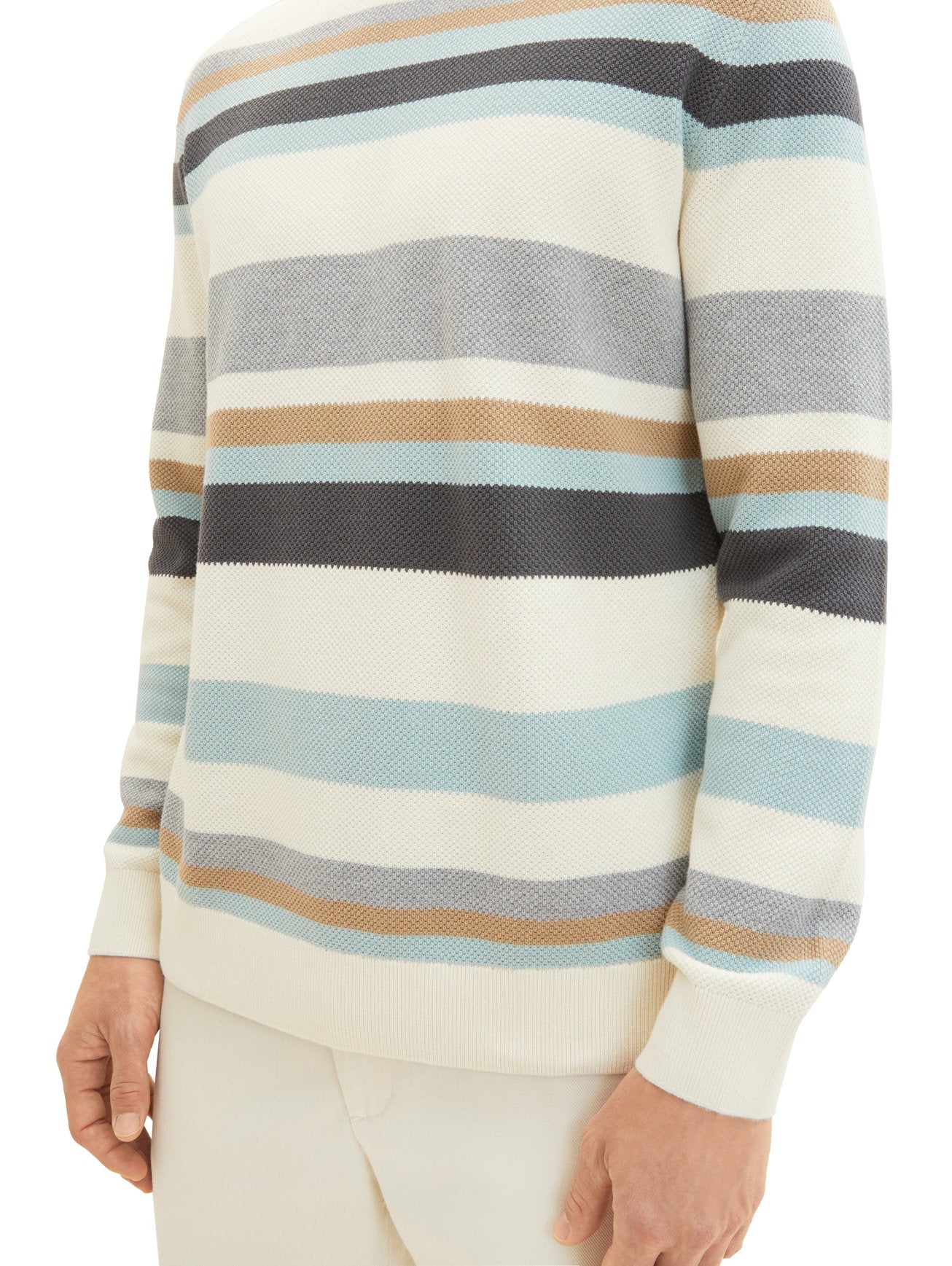 Striped Pullover With Round Neckline_1038200_32760_03