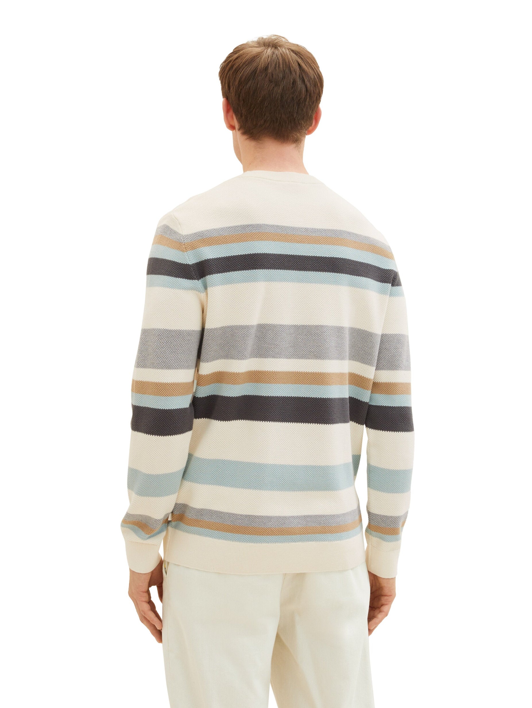 Striped Pullover With Round Neckline_1038200_32760_04