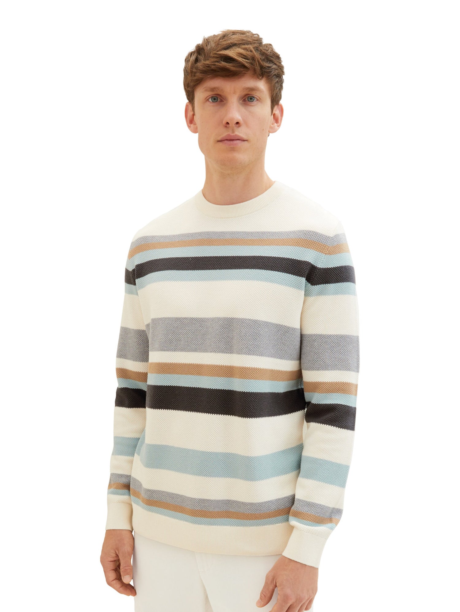 Striped Pullover With Round Neckline_1038200_32760_05