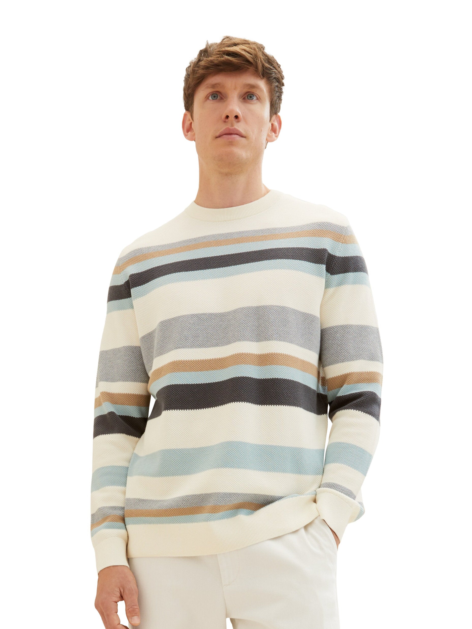 Striped Pullover With Round Neckline_1038200_32760_06
