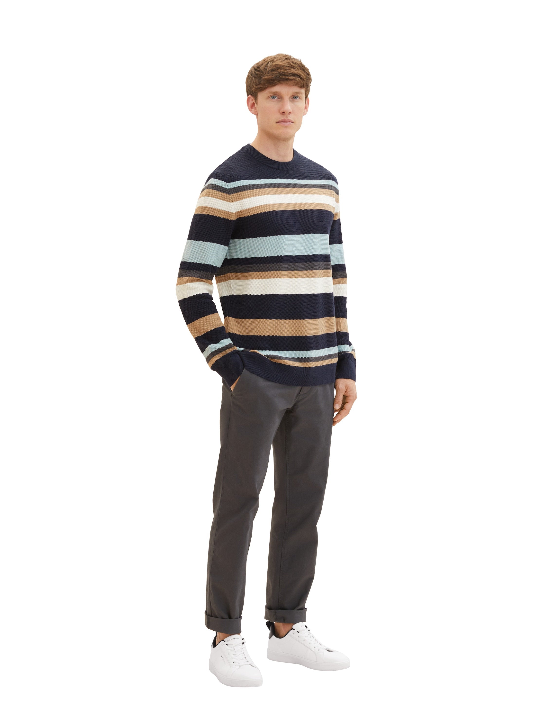 Striped Pullover With Round Neckline_1038200_32762_03