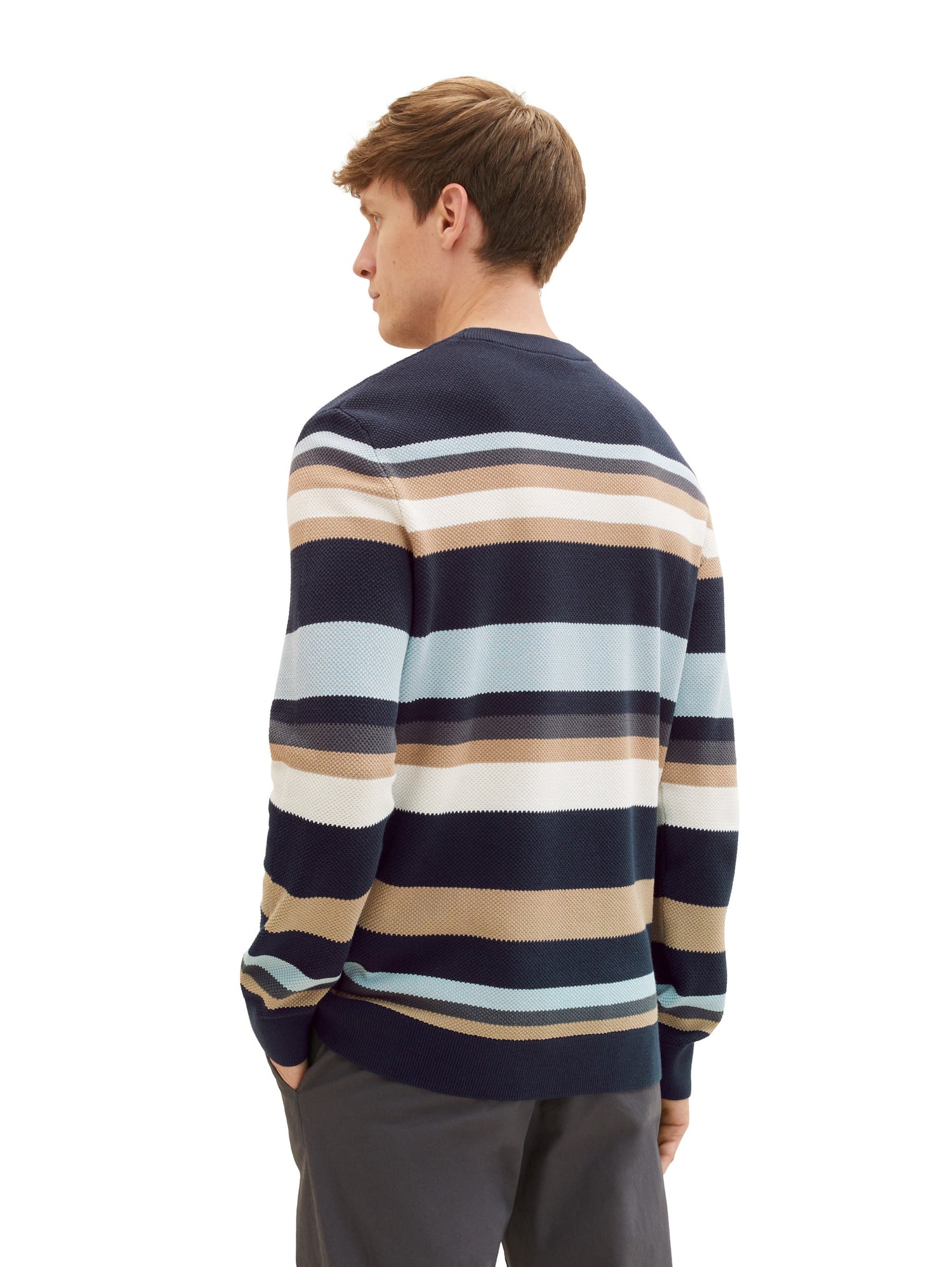 Striped Pullover With Round Neckline_1038200_32762_04