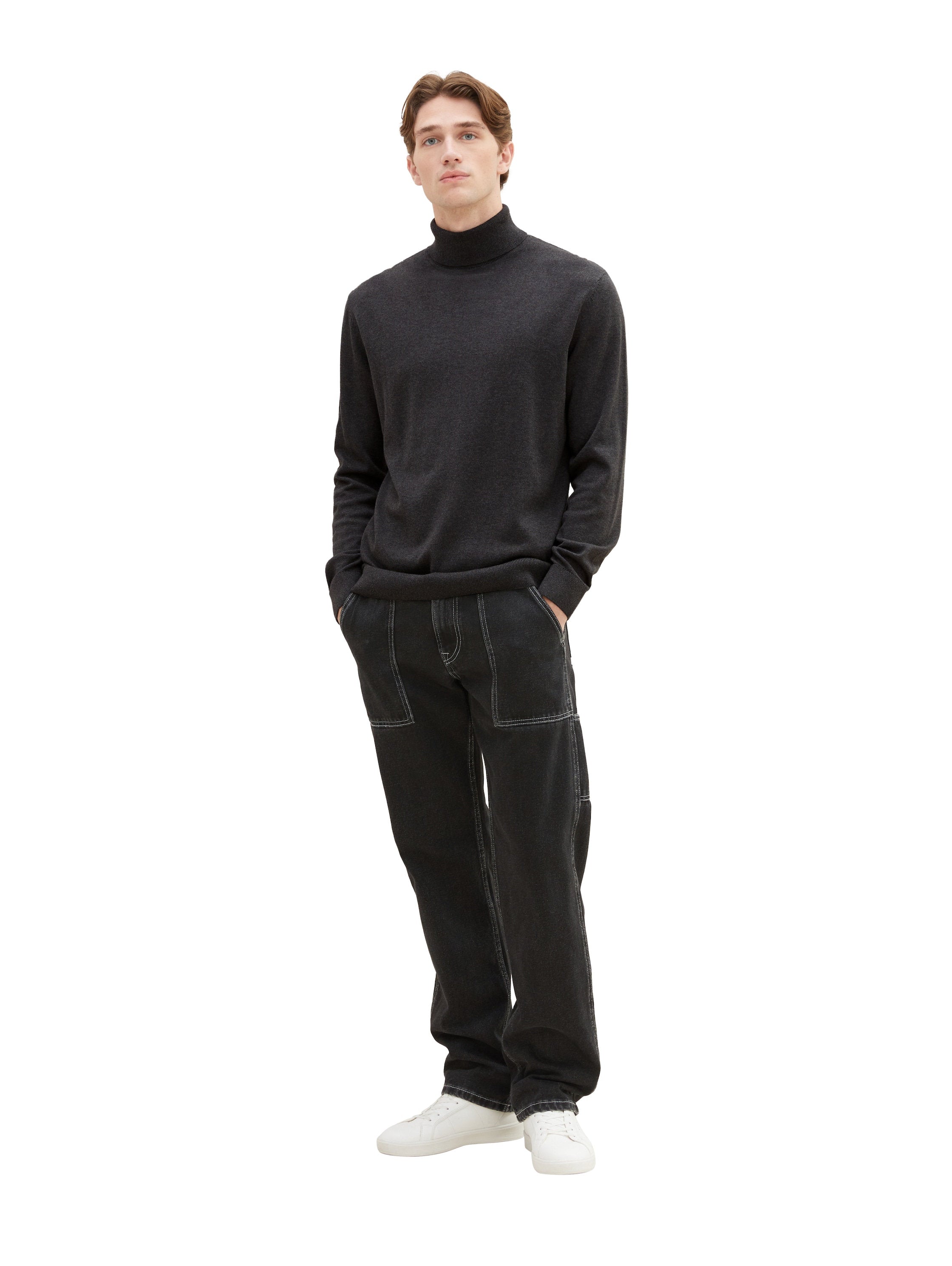 Turtleneck Long Sleeve Pullover_1038202_10617_03