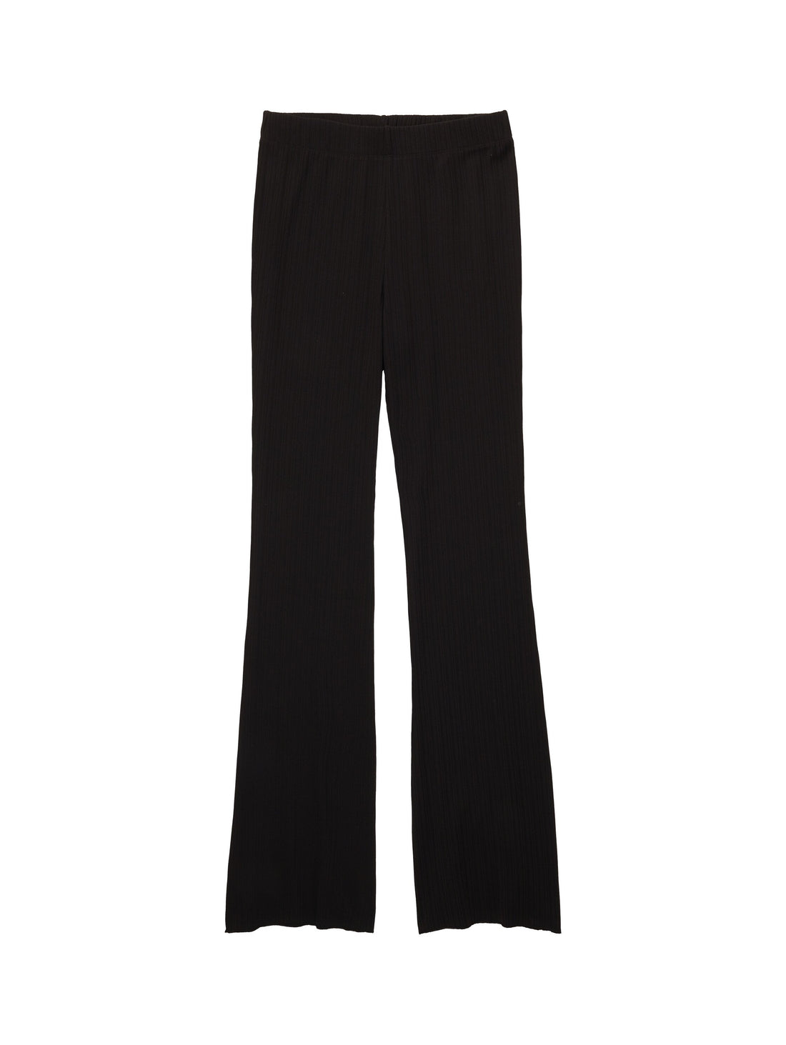 Fitted Slip On Trousers With Flare Bottoms_1038205_14482_01