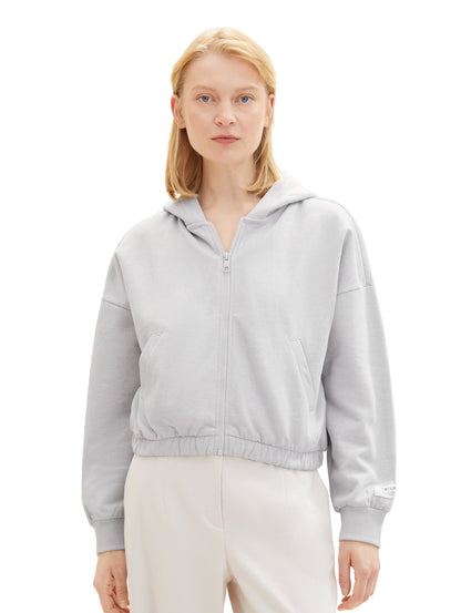 Zip Up Hoodie With Elastic Hem_1038373_32510_05