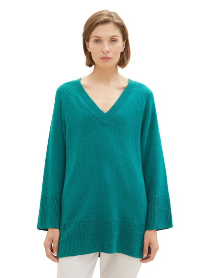 Oversized Sweater With V Neck_1038702_21178_06