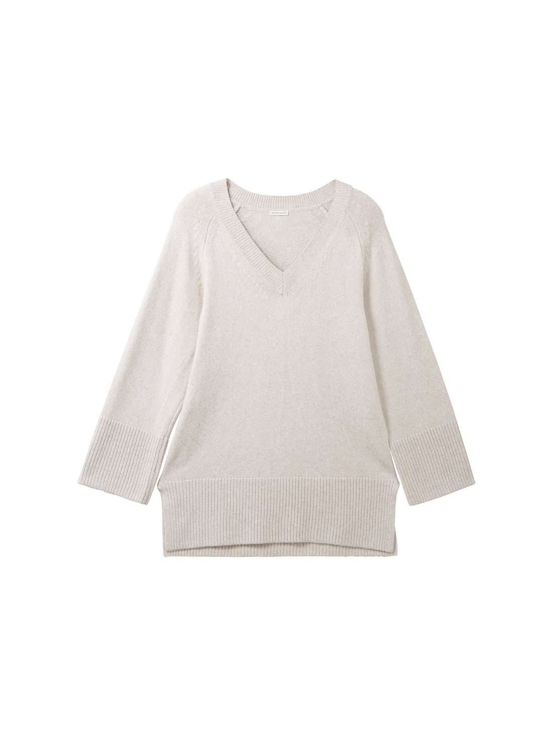 Oversized Sweater With V Neck_1038702_32398_01