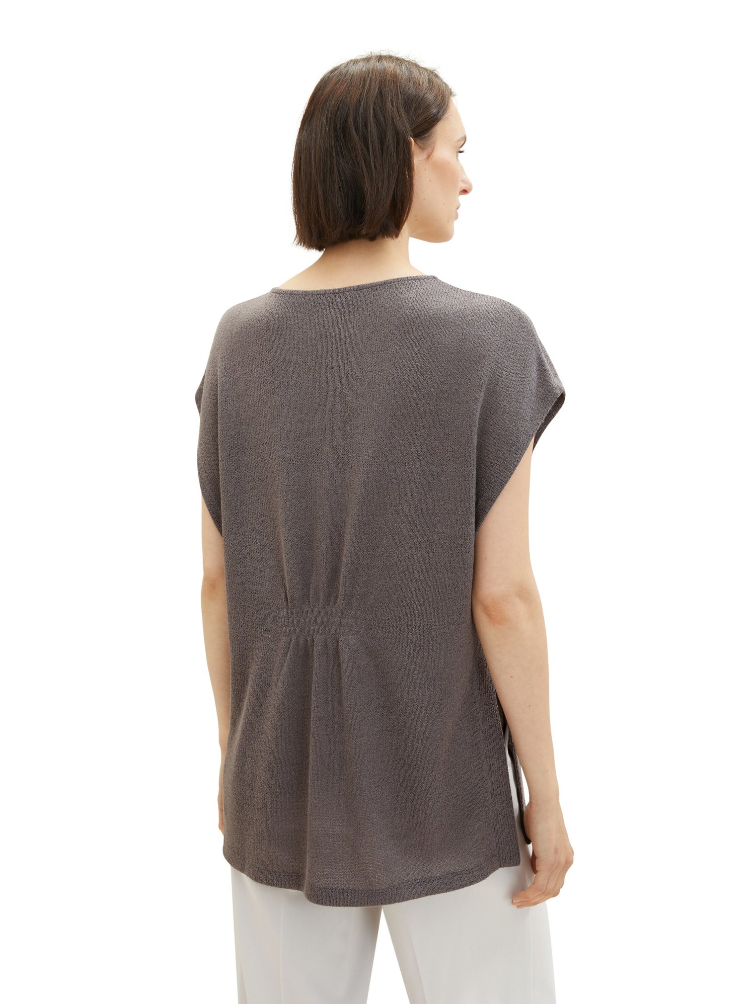 Blouse With Cap Sleeve_1038726_32251_04