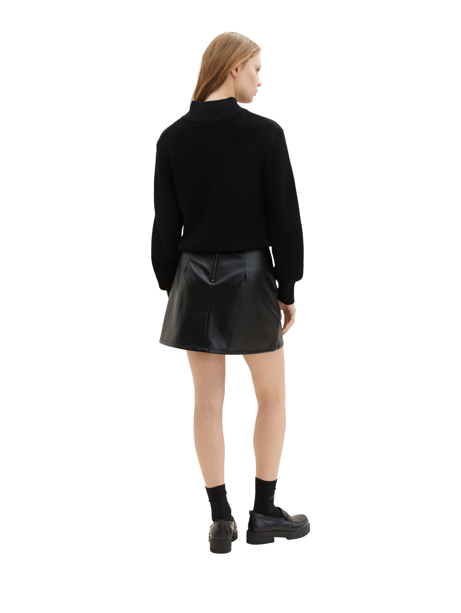 Faux Leather Mini Short Skirt_1038742_14482_05