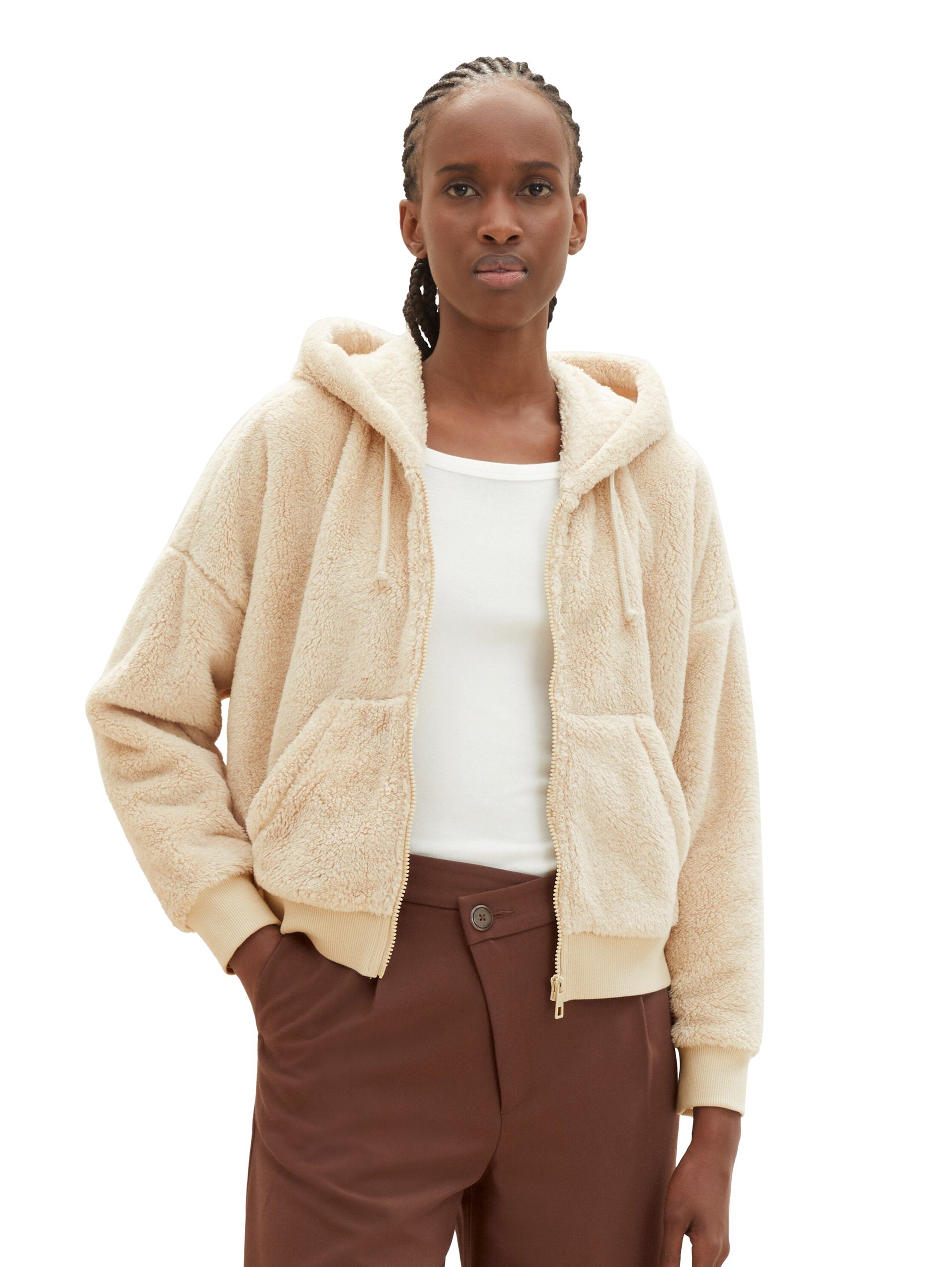 Buy Fuzzy Zip Up Hoodie Tom Tailor in Kuwait