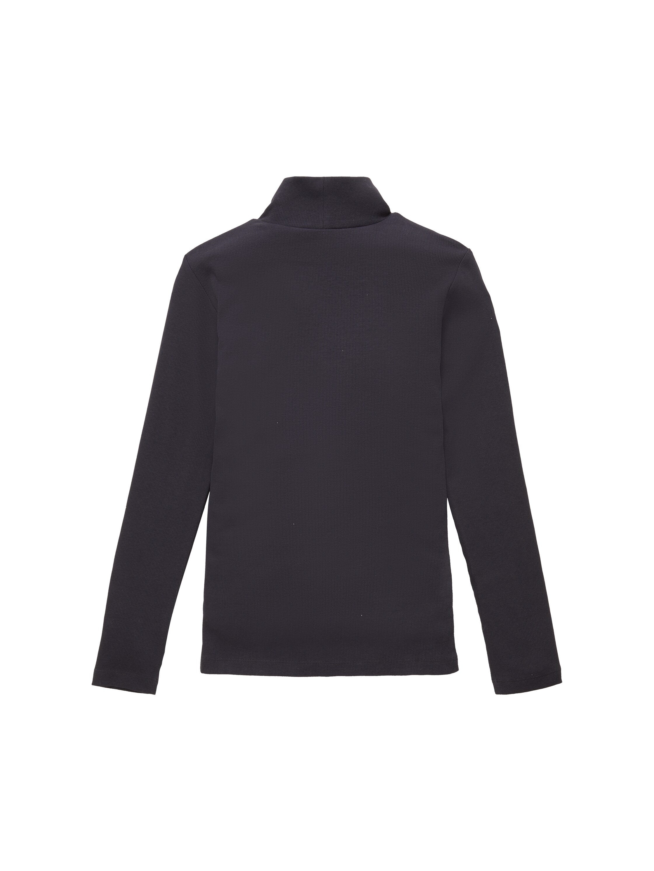 Rib Mock Neck Longsleeve T-Shirt_1038963_29476_02